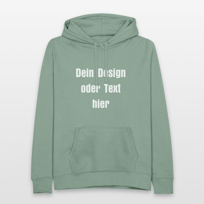 Frauen Hoodie - personalisierbare Vorder- und Rückseite - Graugrün