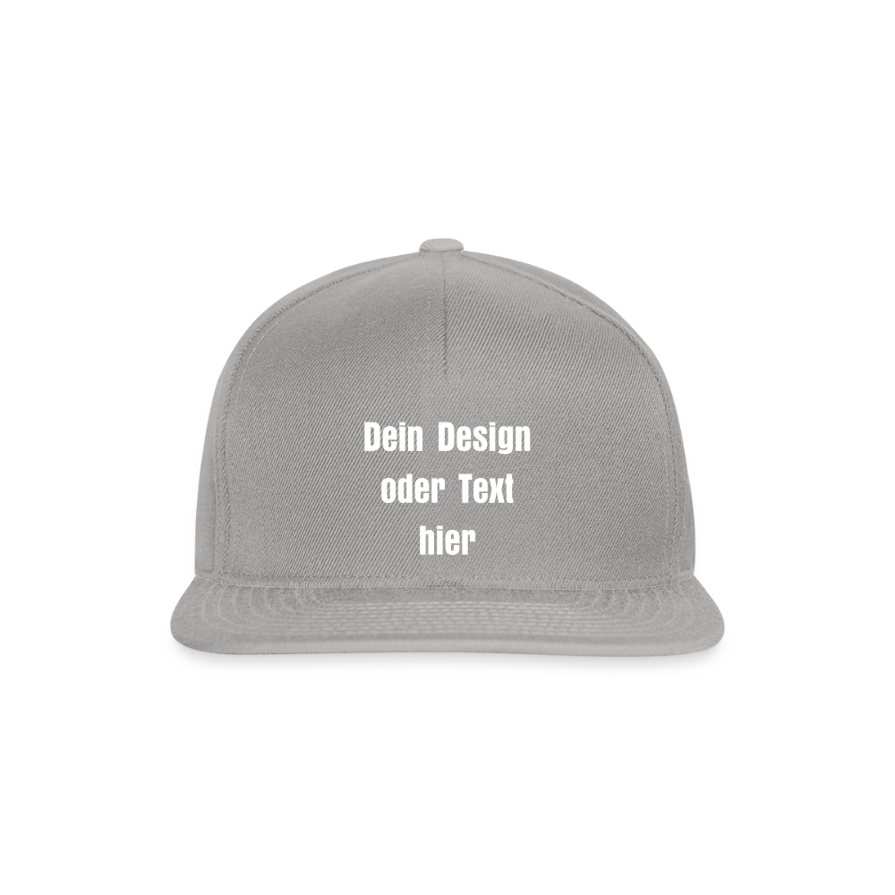 Snapback Cap - personalisierbar - Graphit/Graphit