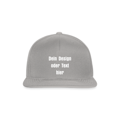 Snapback Cap - personalisierbar - Graphit/Graphit