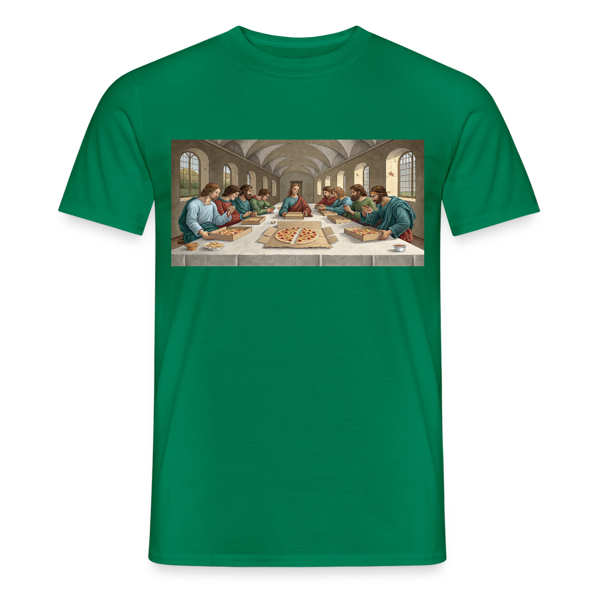 Das Teamevent. Renaissance-Motiv Motiv-T-Shirt für Männer, Farbe Kelly Green