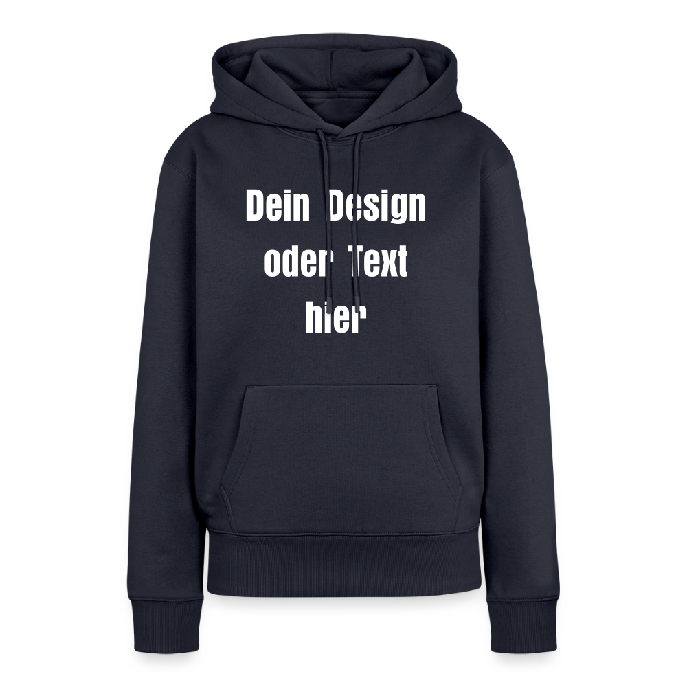 Frauen Premium Hoodie - personalisierbare Vorder- und Rückseite - Navy