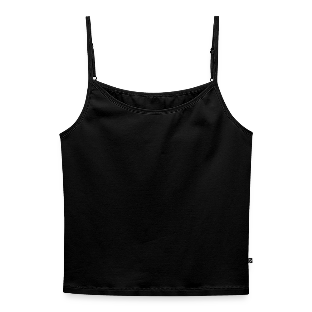 Frauen Spaghetti Tank Top - personalisierbar - Schwarz