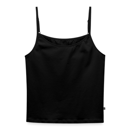Frauen Spaghetti Tank Top - personalisierbar - Schwarz