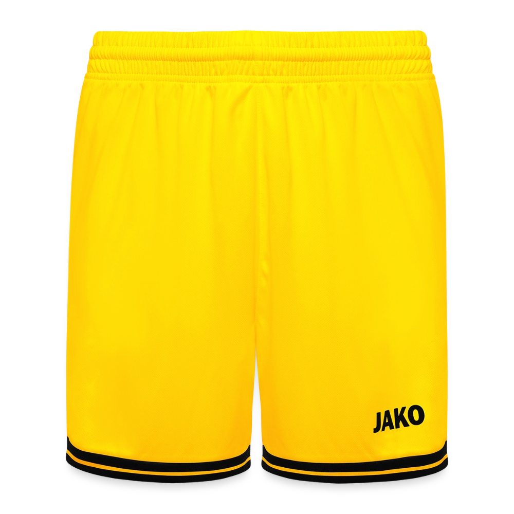 JAKO Kinder Basketball Short Center 2.0 - personalisierbar - Gelb/Schwarz