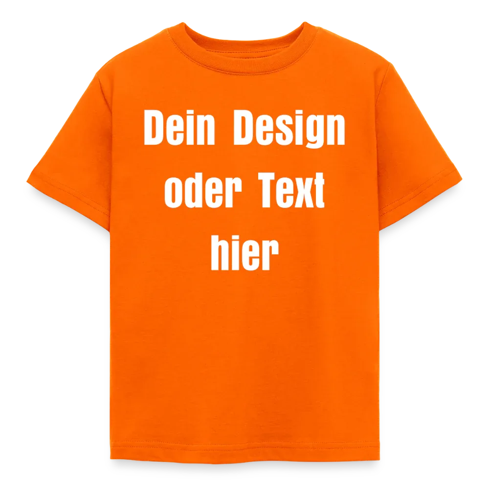 Kinder T-Shirt - personalisierbare Vorder- und Rückseite - Orange