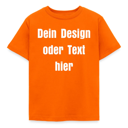 Kinder T-Shirt - personalisierbare Vorder- und Rückseite - Orange