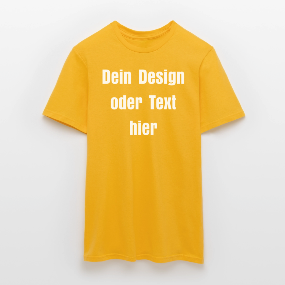 Männer T-Shirt - personalisierbare Vorder- und Rückseite - Gelb