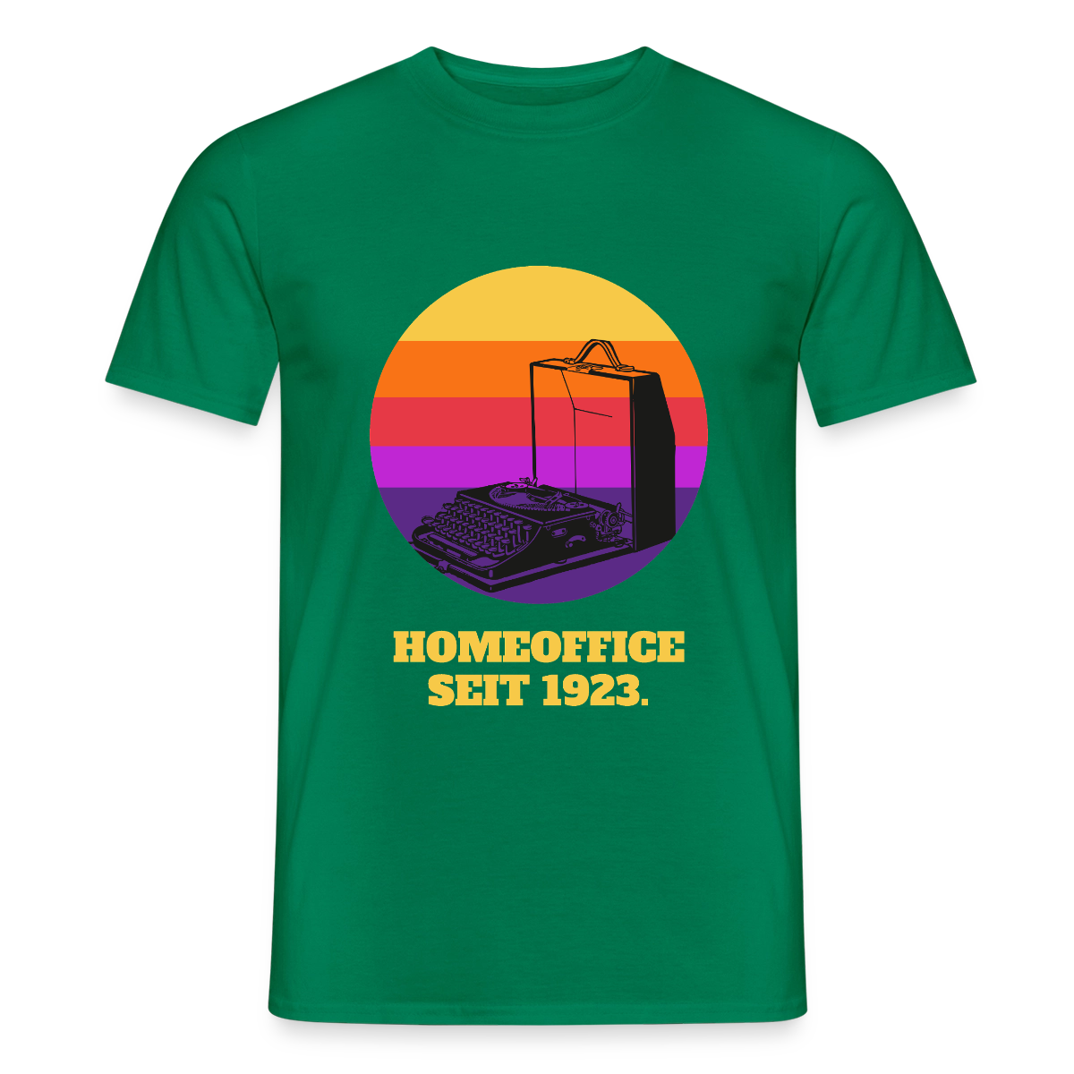 Homeoffice seit 1923 Motiv-T-Shirt für Männer, Farbe Kelly Green