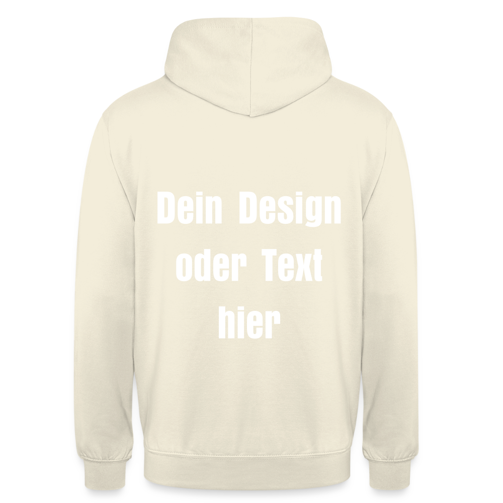 Unisex Hoodie - personalisierbare Vorder- und Rückseite - Vanille-Milchshake