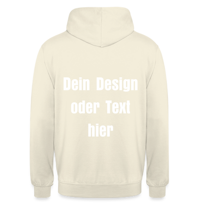 Unisex Hoodie - personalisierbare Vorder- und Rückseite - Vanille-Milchshake