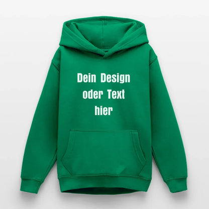 Teenager Hoodie - personalisierbare Vorder- und Rückseite - Kelly Green