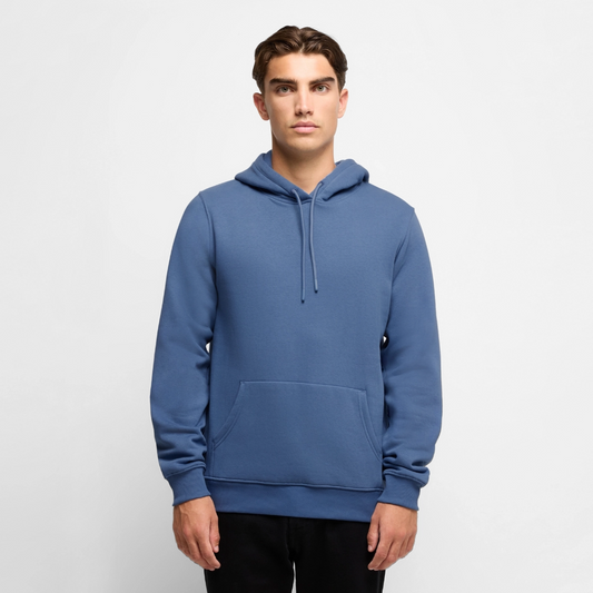 Männer Premium Hoodie - personalisierbare Vorder- und Rückseite - Taubenblau
