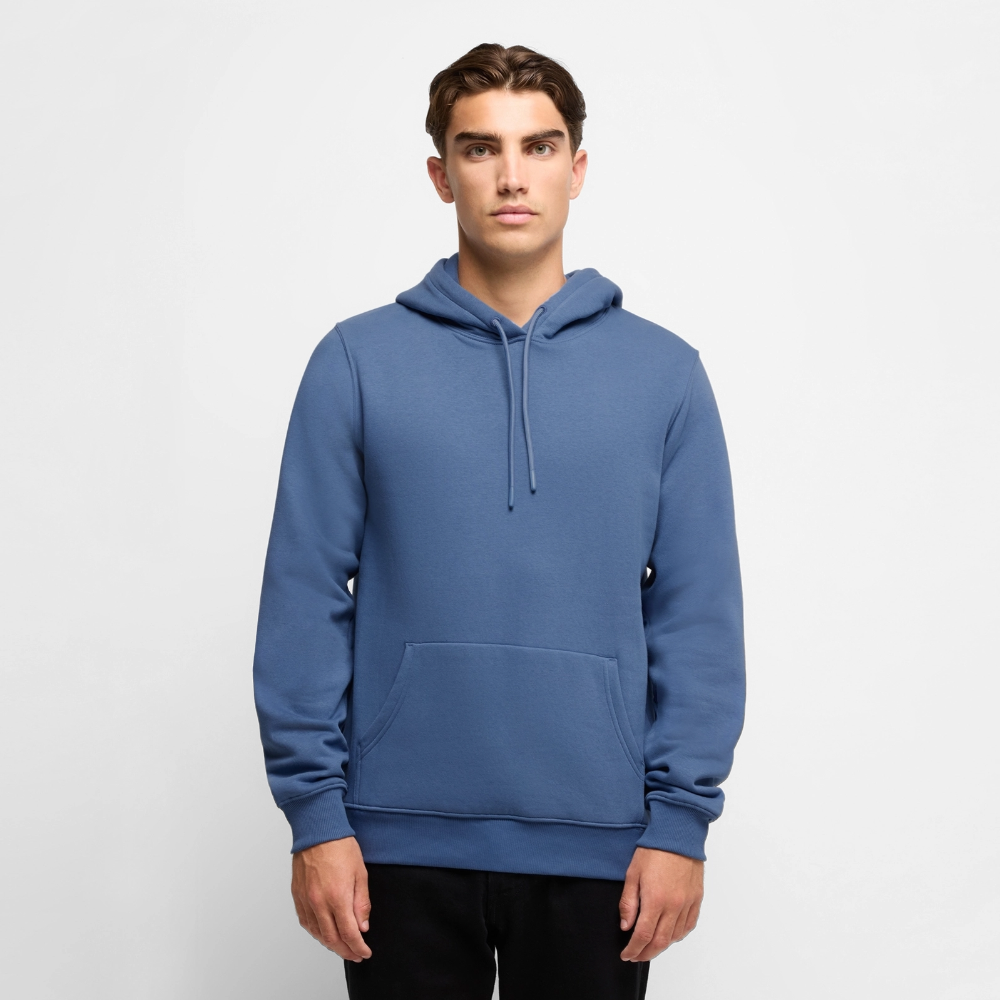 Männer Premium Hoodie - personalisierbare Vorder- und Rückseite - Taubenblau