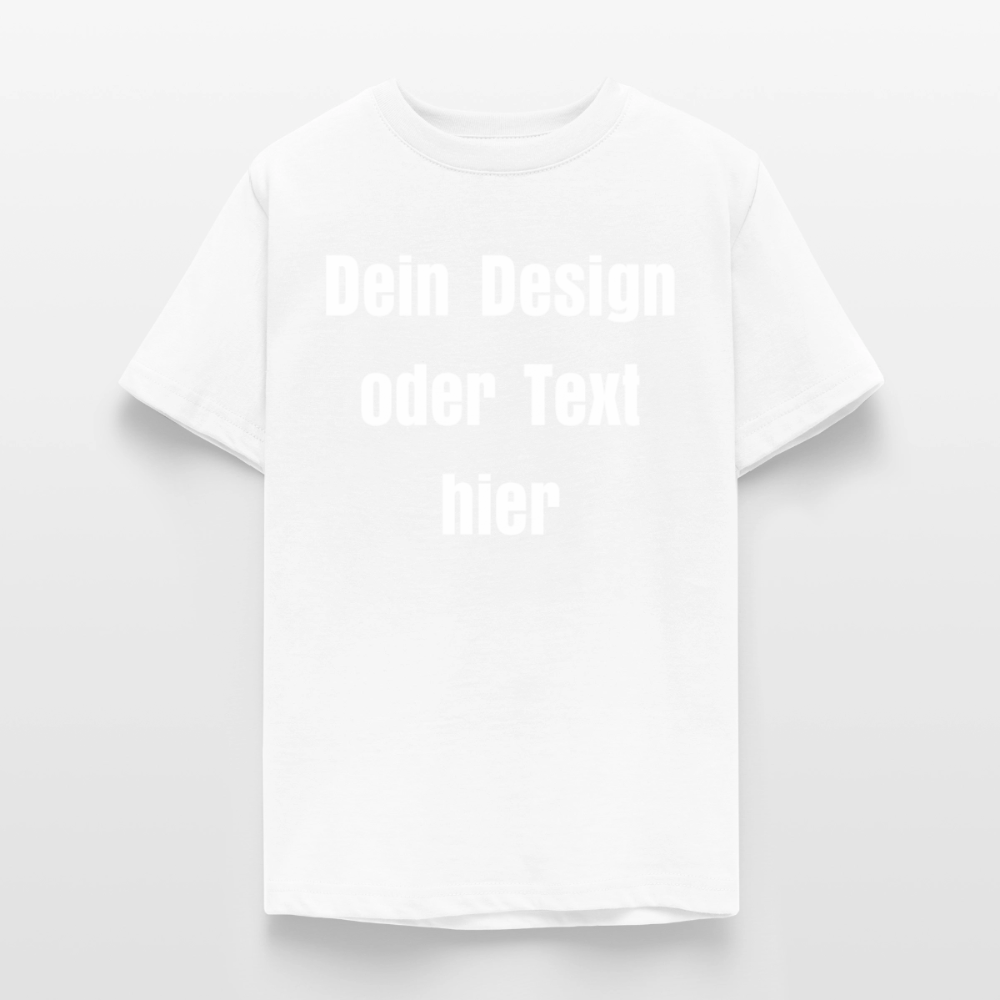 Teenager T-Shirt - personalisierbare Vorder- und Rückseite - Weiß