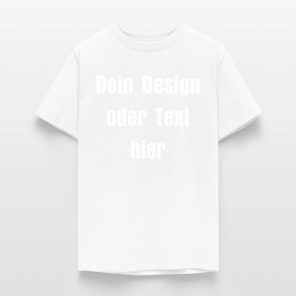 Teenager T-Shirt - personalisierbare Vorder- und Rückseite - Weiß