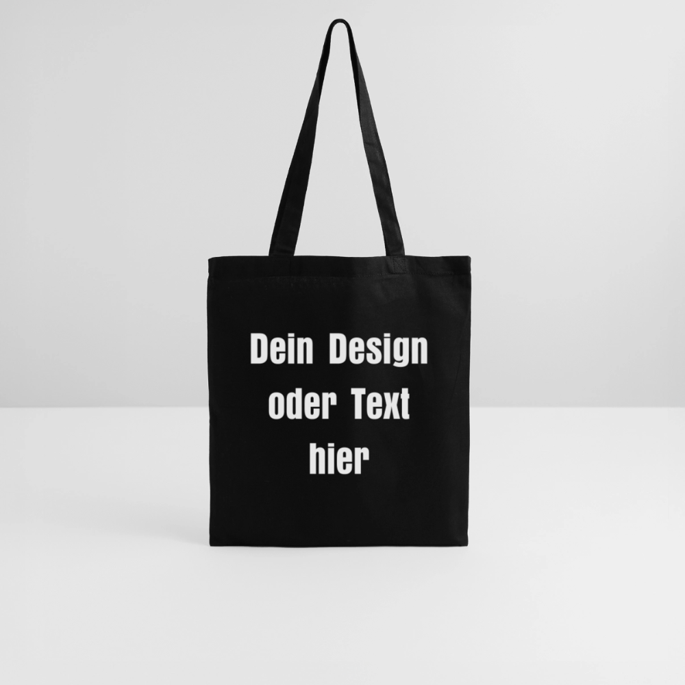 Stoffbeutel aus 100% Baumwolle - personalisierbar - Schwarz