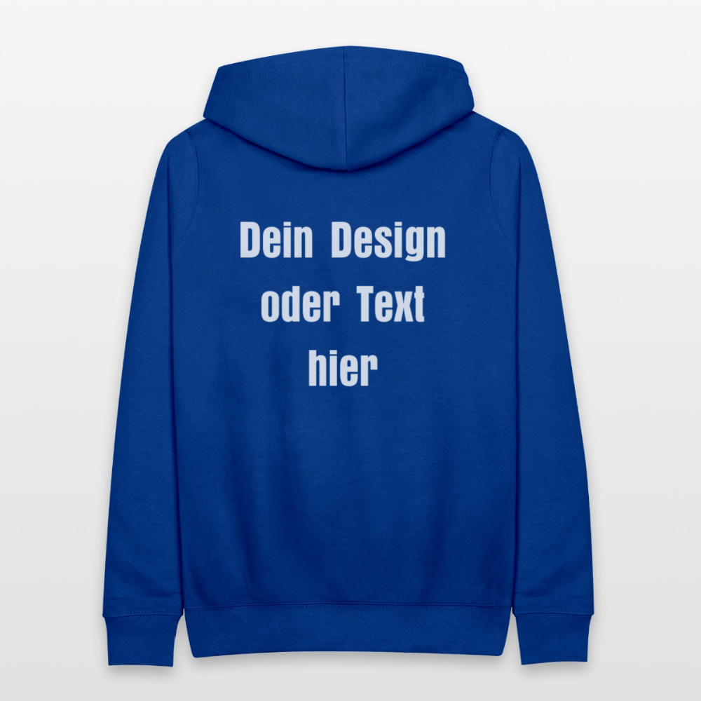 Frauen Hoodie - personalisierbare Vorder- und Rückseite - Royalblau