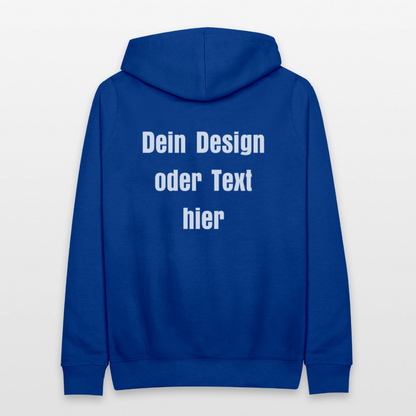 Frauen Hoodie - personalisierbare Vorder- und Rückseite - Royalblau