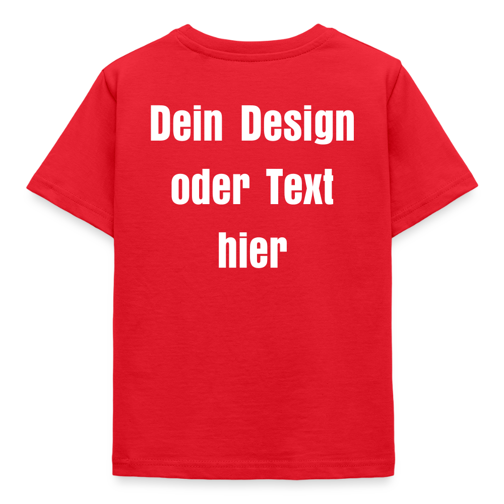 Kinder T-Shirt - personalisierbare Vorder- und Rückseite - Rot
