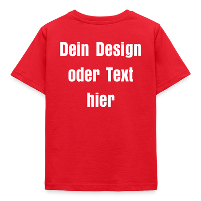 Kinder T-Shirt - personalisierbare Vorder- und Rückseite - Rot