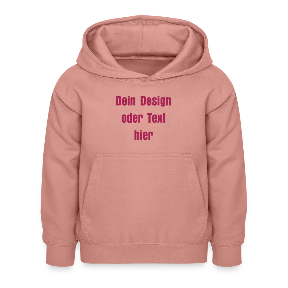 Kinder Hoodie - personalisierbare Vorder- und Rückseite - Altrosa