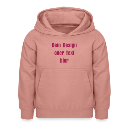 Kinder Hoodie - personalisierbare Vorder- und Rückseite - Altrosa