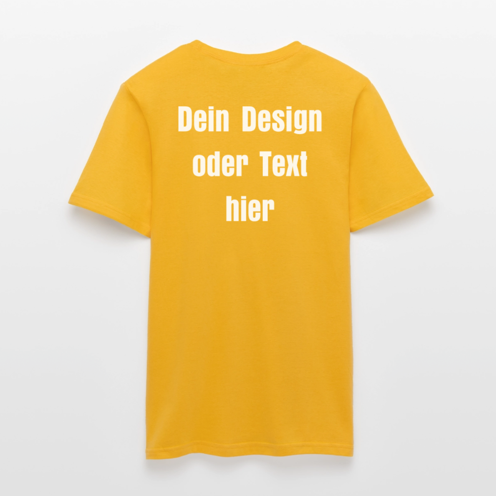 Männer T-Shirt - personalisierbare Vorder- und Rückseite - Gelb