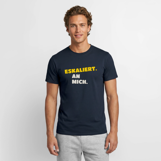 Eskaliert. An mich. Motiv-T-Shirt für Männer, Farbe Navy, Model