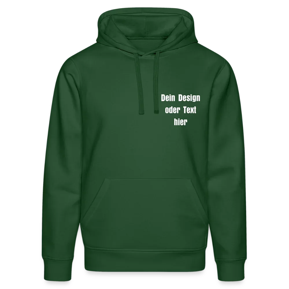 Stanley/Stella Unisex Bio-Hoodie DRUMMER - personalisierbare Vorder- und Rückseite - Flaschengrün