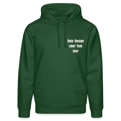 Stanley/Stella Unisex Bio-Hoodie DRUMMER - personalisierbare Vorder- und Rückseite - Flaschengrün