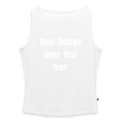 Frauen Tank Top mit U-Boot-Ausschnitt - personalisierbar - Weiß