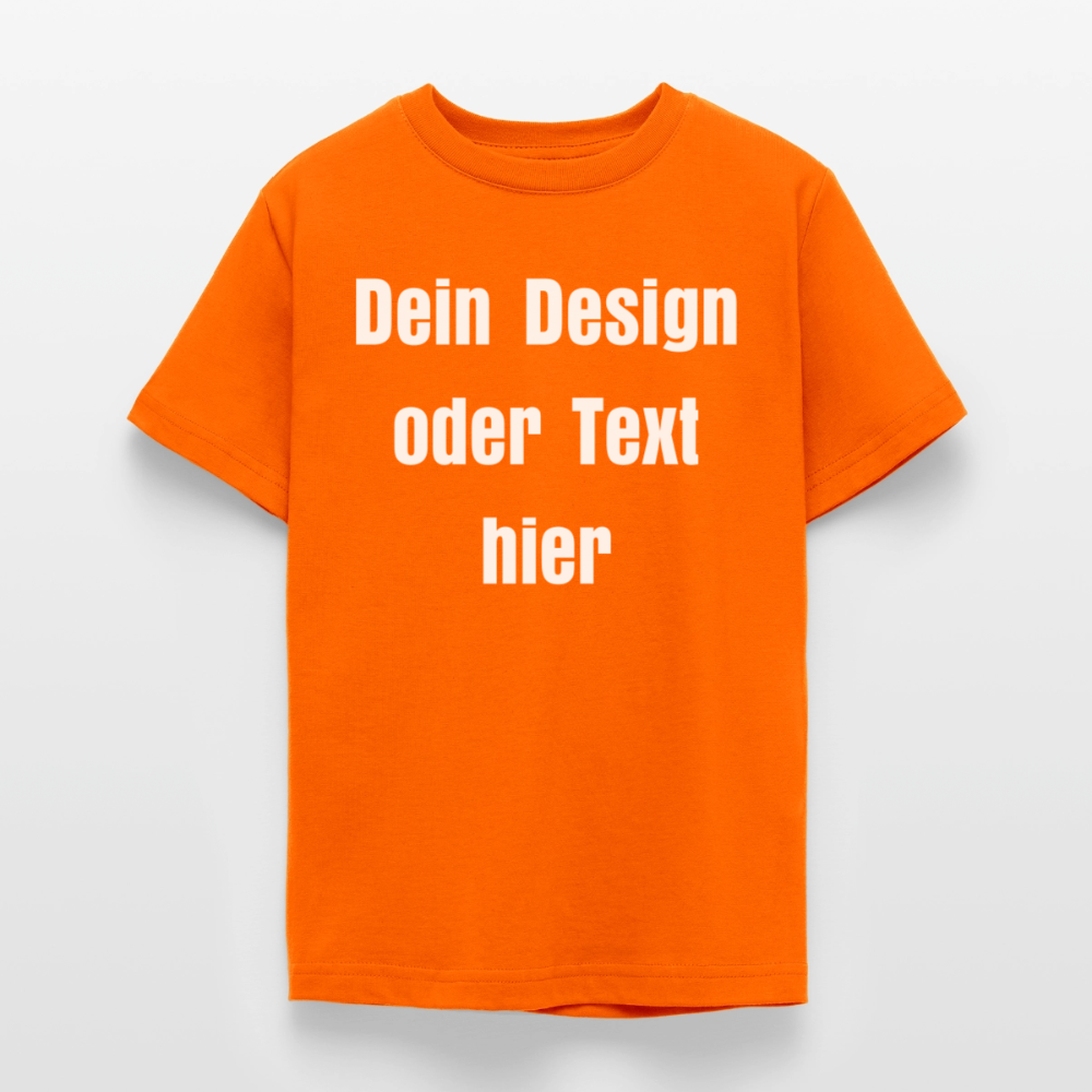 Teenager T-Shirt - personalisierbare Vorder- und Rückseite - Orange