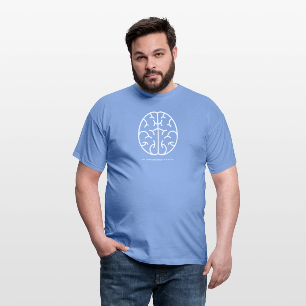 "Hirn" Motiv-T-Shirt für Männer - Carolina Blue