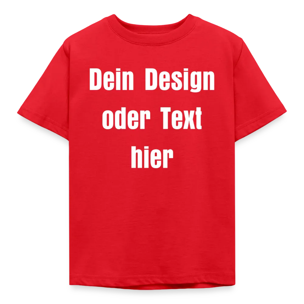Kinder T-Shirt - personalisierbare Vorder- und Rückseite - Rot