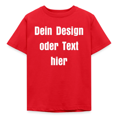 Kinder T-Shirt - personalisierbare Vorder- und Rückseite - Rot