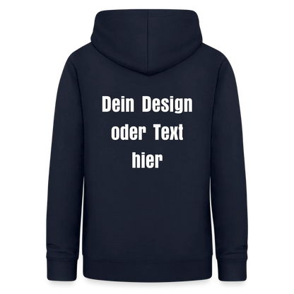 Frauen Hoodie - personalisierbare Vorder- und Rückseite - Navy