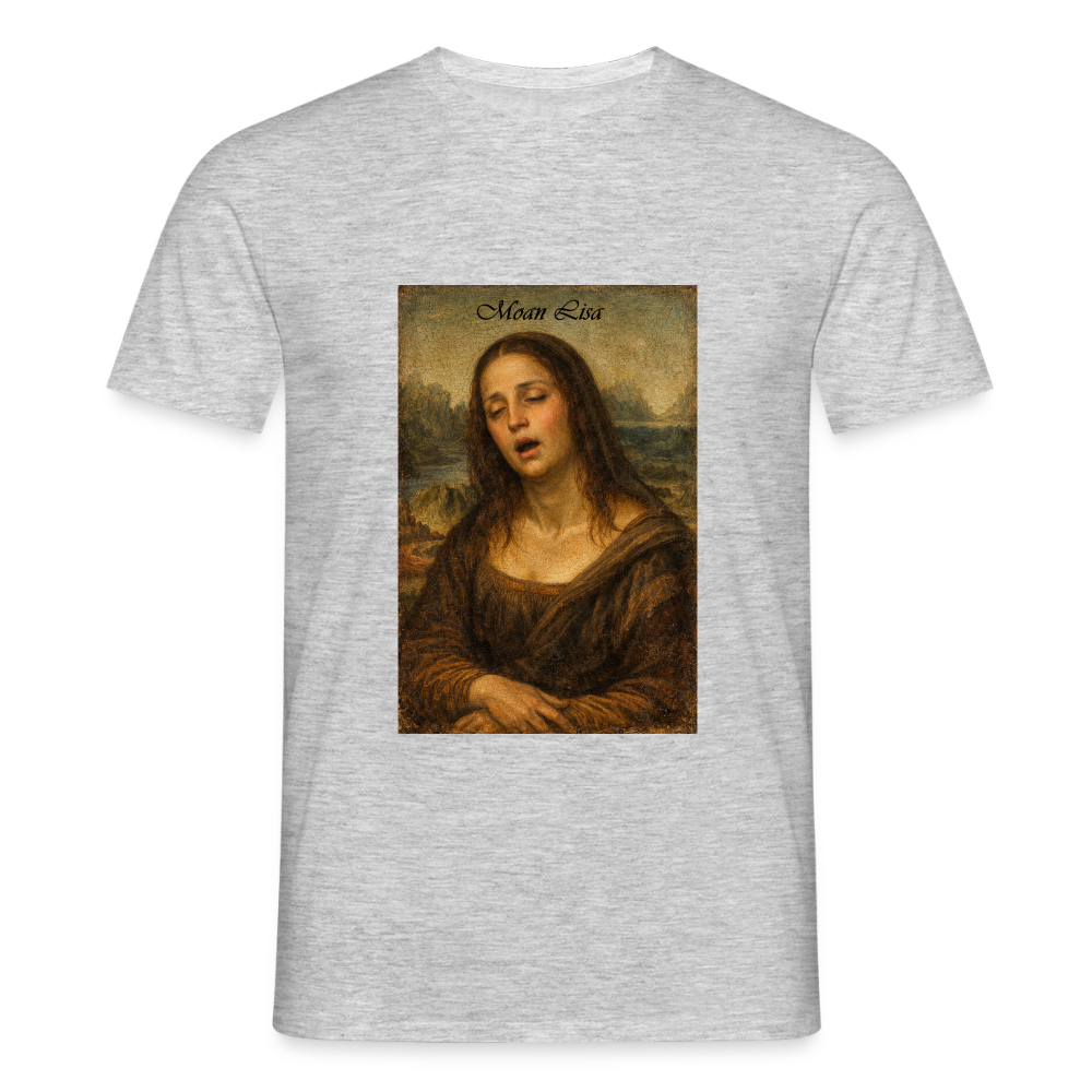 "Moan Lisa" Männer T-Shirt - Grau meliert
