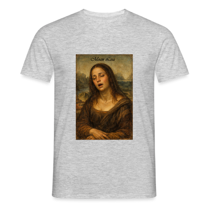 "Moan Lisa" Männer T-Shirt - Grau meliert