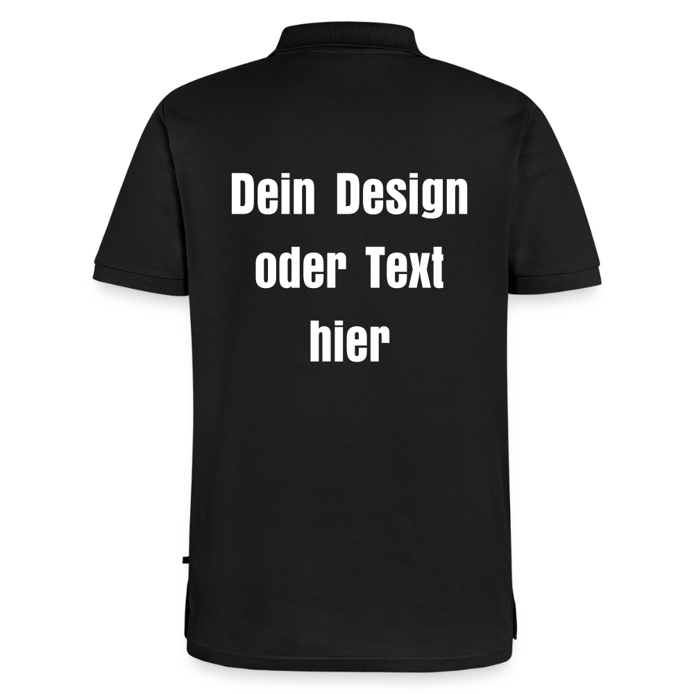 Männer Premium Bio Polo Shirt - personalisierbar - Schwarz