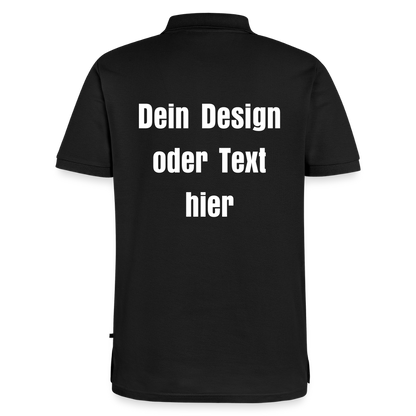 Männer Premium Bio Polo Shirt - personalisierbar - Schwarz