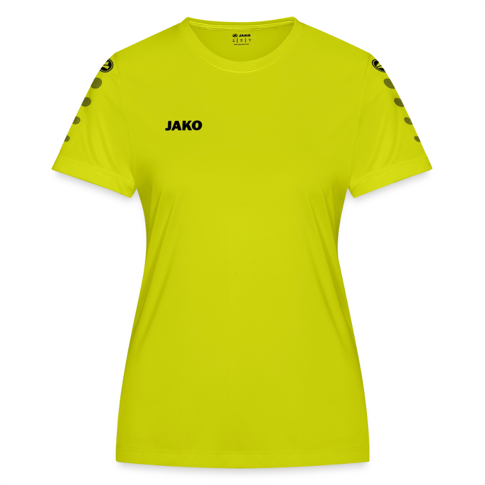 JAKO Frauen Trikot Team - personalisierbare Vorder- und Rückseite - Limettengrün