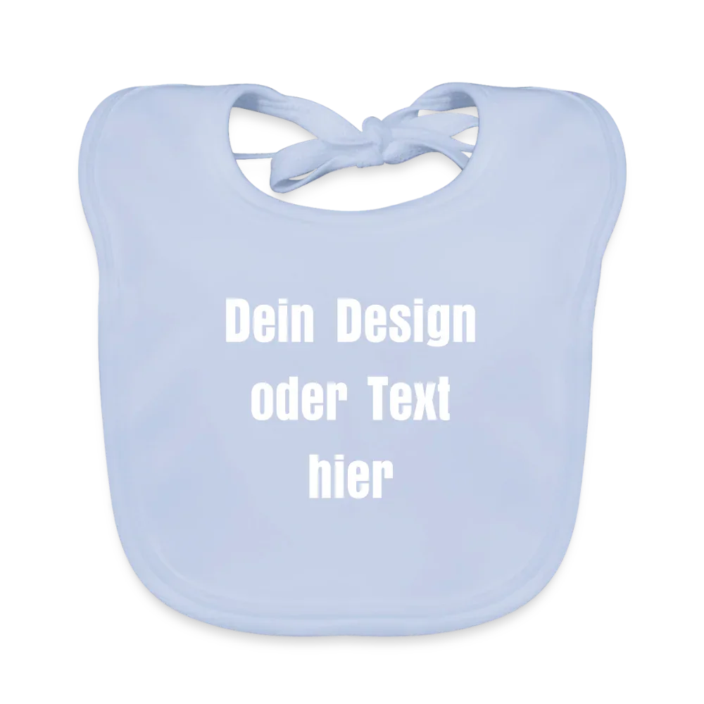 Baby Bio-Lätzchen - personalisierbar - sky Blue