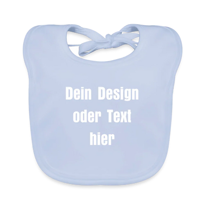 Baby Bio-Lätzchen - personalisierbar - sky Blue