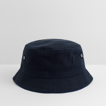 Kinder Bucket Hat - personalisierbar - navy/navy