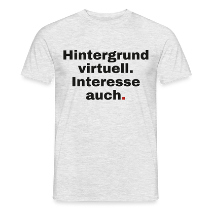 Hintergrund virtuell Motiv-T-Shirt für Männer, Farbe Grau meliert