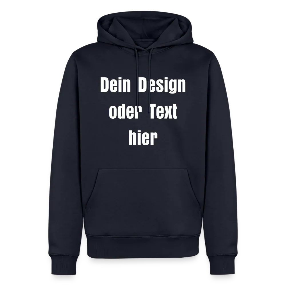 Männer Premium Hoodie - personalisierbare Vorder- und Rückseite - Navy
