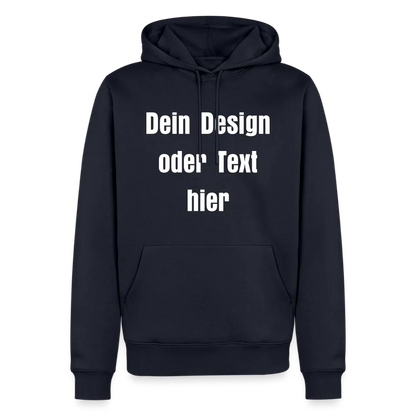 Männer Premium Hoodie - personalisierbare Vorder- und Rückseite - Navy