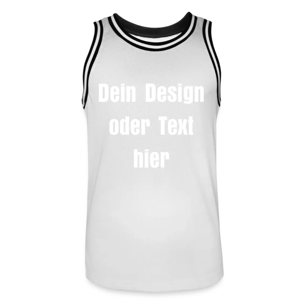 Männer Basketball-Trikot - personalisierbar - Weiß/Schwarz