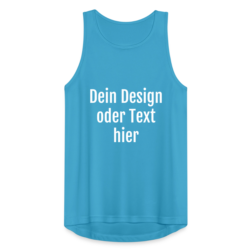 Funktionelles Männer Tank Top atmungsaktiv - personalisierbar - Saphirblau