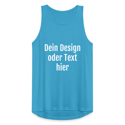 Funktionelles Männer Tank Top atmungsaktiv - personalisierbar - Saphirblau